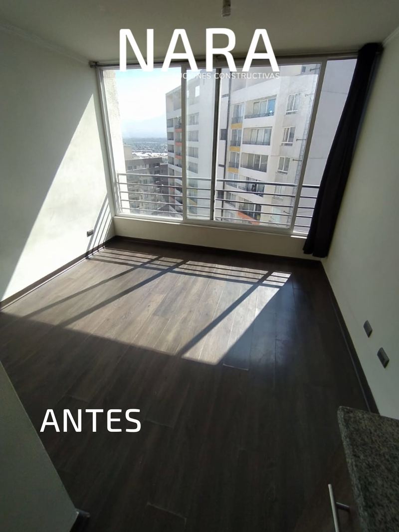Antes: cambio de piso flotante en living